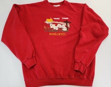 Vintage 90's Quills Woolen Market Ireland Red Sweatshirt Sz Large Celtic Fleece picture