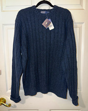 Vintage NWT Polo by Ralph Lauren Lambswool Silk Ribbed Crewneck Sweater XL picture