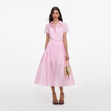 self portrait PINK EMBROIDERED MIDI DRESS $ 650 Size US 6 UK 10 picture