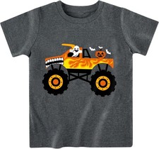 Sineeko Halloween Shirt for Toddlers - Pumpkin Ghost Short Sleeve Tee picture