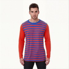 Arnie The Strongest Man In The World Shirt Costume Blue and Red Striped Shirt picture