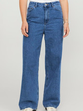 JJXX Women’s Wide Leg High Rise Jeans Medium Wash Size 32x30 NWT picture