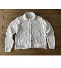 Vintage Talbots Cardigan Sweater Womens Large Cropped Heavyweight Chunky 90s Y2K picture