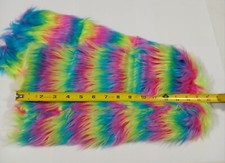 12x New Pairs Psychedelic Neon Shaggy Fur Furry Leg Warmers Halloween Costume  picture