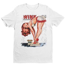 Vintage 1950s Pinup Girl Art Unisex T-shirt | Retro On A Scale Graphic Tee picture