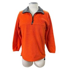 Alpine Tek by Palmetto's Mens Fleece Quarter Zip Pullover Sweater Small Orange picture