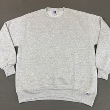 Vintage Russell Athletic Sweatshirt Adult XXL Gray Crewneck 90s Blank USA Boxy picture