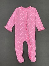 baby girl long sleeved pink and floral romper little me soft on skin.quality picture