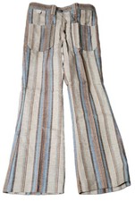 🔥 NWT Vintage 70's Farah Pants Caravan Stripes Flare Short USA Size 10 32x29 picture