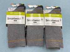 3x Men's Smartwool Hike Randonnee Light Cushion Crew Socks Men's Gray Size L picture