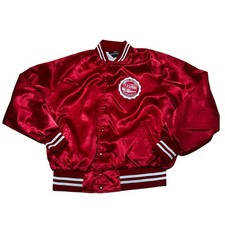 Vintage 1965 Reunion Cornell University Satin Jacket XL Red 90s picture