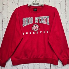 VTG Y2K Colosseum Ohio State Buckeyes Sweatshirt Red Embroidered NCAA Men XL picture