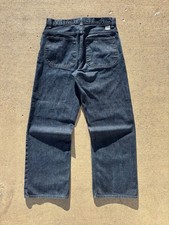 2007 GAP Worker Jean Blue Raw Denim Baggy Wide Leg Y2K 34x32 picture