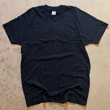 Fruit of the Loom White T-Shirt 80s/90s Vintage Single Stitch XL Blank Black picture