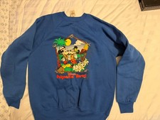 NOS 1980s Disneys Polynesian Resort Mickey & Minnie Mouse Sweatshirt Large picture