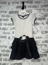 NWT Dolls and Divas Couture Short Sleeve Dress Amber 1 Ivory Techno Crepe - 5 picture