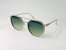 Vintage Oval Aviator Sunglasses for Men Women, Green Gradient Lens Glasses UV400 picture