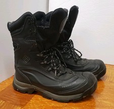 Mens 9.5 Columbia Techlite Omni-heat Snow Boots Black Waterproof 600 grams picture