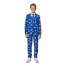 SUITMEISTER Boys Christmas Suit - Youth S, M, L, XL, 2XL - Red or Blue - New picture