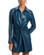 Cinq à Sept Mckenna Faux Leather Mini Dress MSRP $365 picture