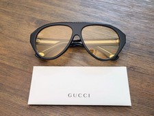 Gucci GG0479S 002 63mm Aviator Sunglasses in Black with Velvet case picture