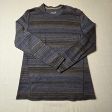 Smartwool Shirt Striped Merino 250 Base Layer 100% Wool Hiking Men's XL picture