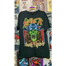 Reprint Slayer band 90s Retro style Black Unisex T shirt Classic Style S-5XL picture