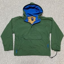Vintage 80s 90s GAP Men's Anorak Jacket Medium Windbreaker Pullover Green picture