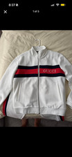 Gucci Men’s White Sweatpants and Zip-Up Sweatshirt New without tags size medium picture