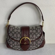 COACH CJ814 Soho Bag Signature Jacquard Maple Brown Shoulder bag Ships from US picture