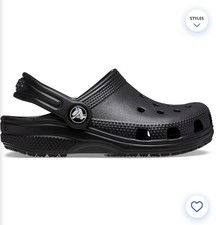 Crocs Black C9 Child 9 Classic Clogs NWT Fast Shipping New. picture