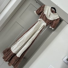 Vintage 1970s Gunne Sax Style Custom Made Lace Dress Size 3 picture