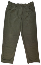 VTG Polo by Ralph Lauren Andrew Pant Chino Pants Men 35X31 Olive Green Pleated picture