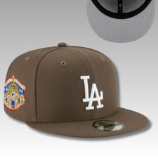 Los Angeles Dodgers New Era 59FIFTY Fitted Hat Brown MLB Cap picture