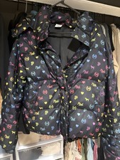RARE Pink Victoria’s Secret Rainbow Monogram Puffer Jacket picture