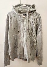 Vintage DOLCE & GABBANA Mens Paint Splatter Hoodie Sweater Zipper Streetwear picture
