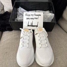 SZ 12 Trump Potus 45 White & Gold Wing Sneakers Shoes Limited Edition Merica NIB picture