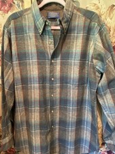 PENDLETON Vintage Plaid Wool Board Shirt Sz Large Mens USA Retro picture