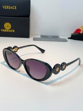 VERSACE Retro Oval Sunglasses Purple Gradient Lens VE4433 54-17-145 picture