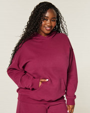 Hollister Feel Good Oversized Hoodie, burgundy picture
