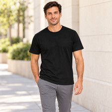 Men's 100% Cotton Crew Neck Short Sleeve T-Shirts, 6 Pack Regular Fit, Everyday picture