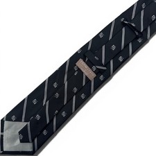 Oobe Chick-fil-A TeamStyle Mens 100% Silk Tie Black/Silver Logo All Over Print picture