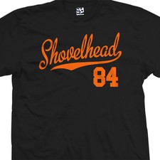 Shovelhead 84 Script T-Shirt | 1984 FLH Chopper Bobber Biker Motorcycle Jersey picture