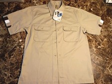 Vintage Raw Blue Military Scout Style Khaki Utility Shirt Mens Medium Y2K NWT picture