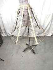 antique dress skirt metal hoop wire tape waist 22-24 round original 1860 rough picture
