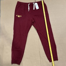 Lacoste Sport Fleece Activewear Sweatpants Bordeaux Mens Size 6-XL Taper Zipper picture