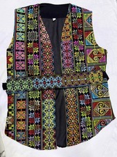 Palestinian Tatreez Vest Belt Set Hand Embroidered Jordan Women Cross Stitch picture