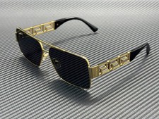 VERSACE VE2290 100287 Gold Dark Grey Men's 61 mm Sunglasses picture