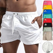 Men's Quick Dry Mesh Lined Swim Trunks Pockets Beach Gym Shorts Pants Wear Gift picture