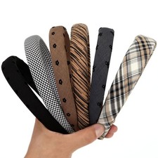 LONEEDY 6PCS Wide Padded Headband for Women Cotton One Size, Mixed Colors picture